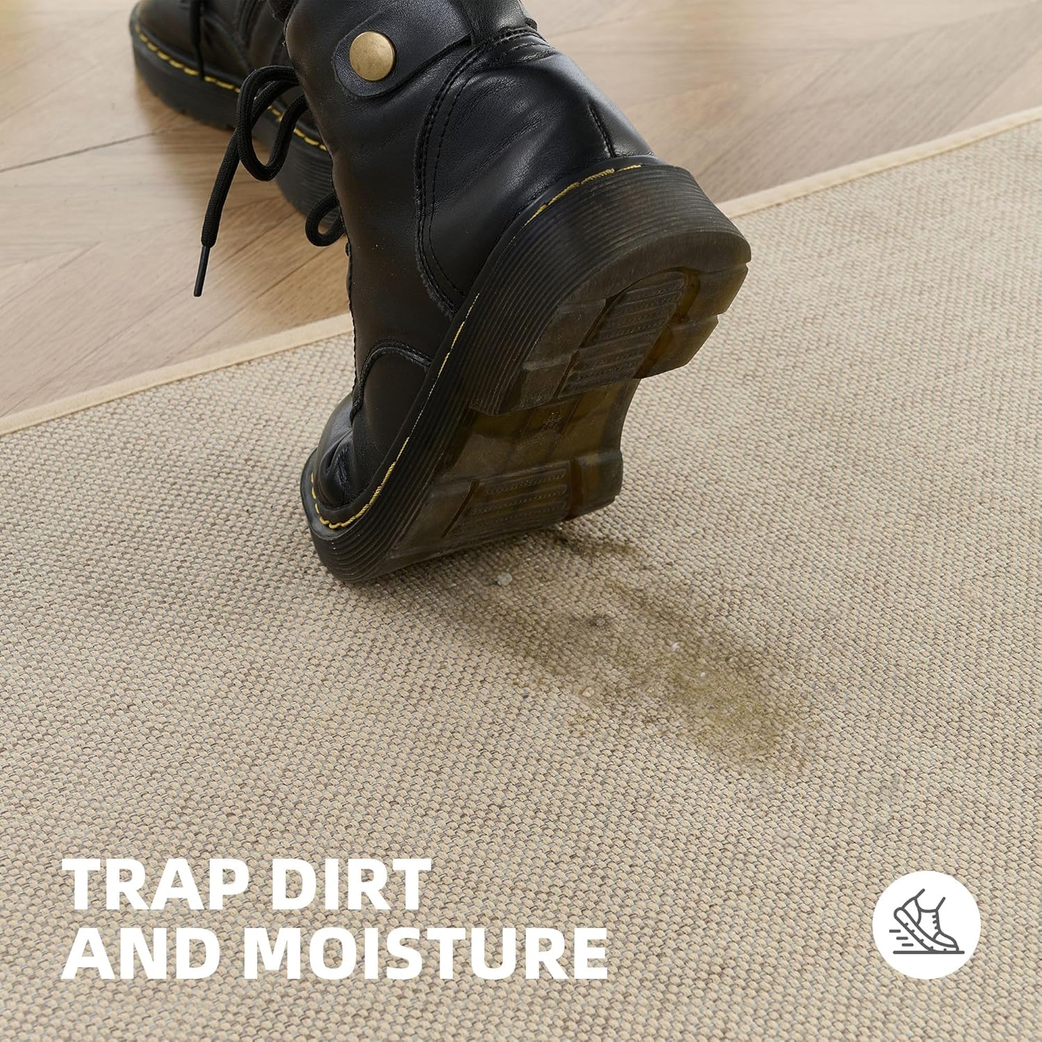 Indoor Door Mats 32"x47" Door Mat Indoor Entrance Resist Dirt Inside Washable Non Slip Entry Rugs for Entryway, Beige