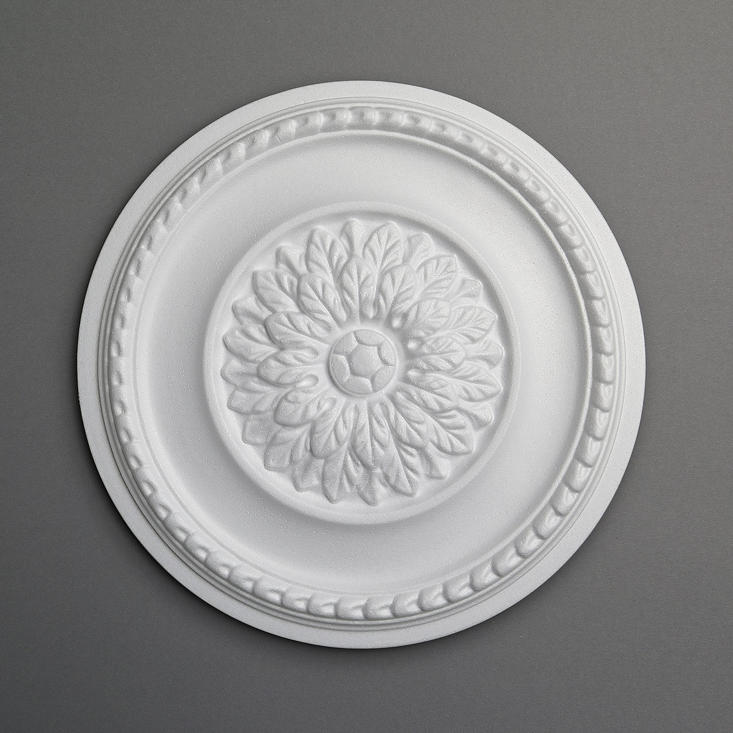 Rosone Decosa Per Soffitto - Modello DONATELLA - Diametro 32 Cm - Bianco - In Polistirolo - Foto 6