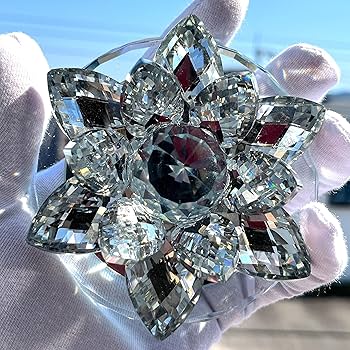天然石水晶の蓮のお皿　置物　彫物NO.062812 天然石水晶の蓮のお皿 置物 彫物NO.062812
