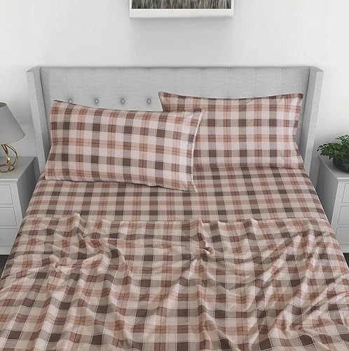 Miniatura 5 de RUVANTI - Sábanas de franela 100% algodón doble cepillado, bolsillos profundos de 16 pulgadas, para todas las estaciones, transpirables y suaves, 3