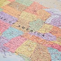 Vista 5 de Paquete de póster laminado con mapa del mundo y mapa de EE. UU., 17 x 22 pulgadas, mapas del mundo y Estados Unidos, cartografía detallada - Maps