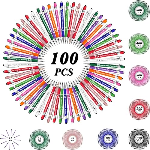 Hasta 500 bolígrafos personalizados en bolígrafos personalizados a granel con grabado gratuito bolígrafos personalizados con nombre y logotipo