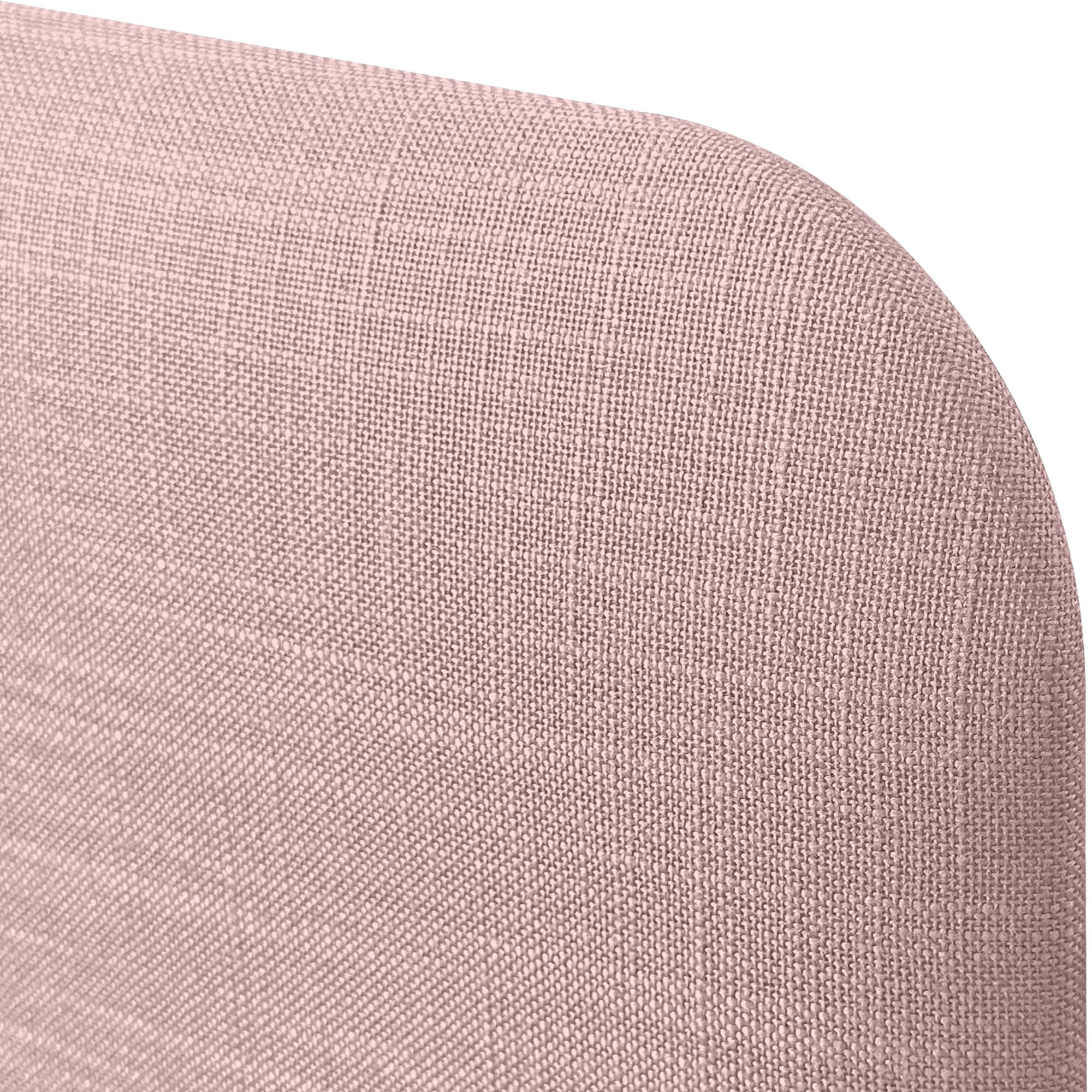 DHOME Cabecero Tapizado Liso Redondeado Lino Natural para Pared Acústicos Cabeceros Absorbentes Cabezal Cama Dormitorio (Rosa Palo, 105cm)