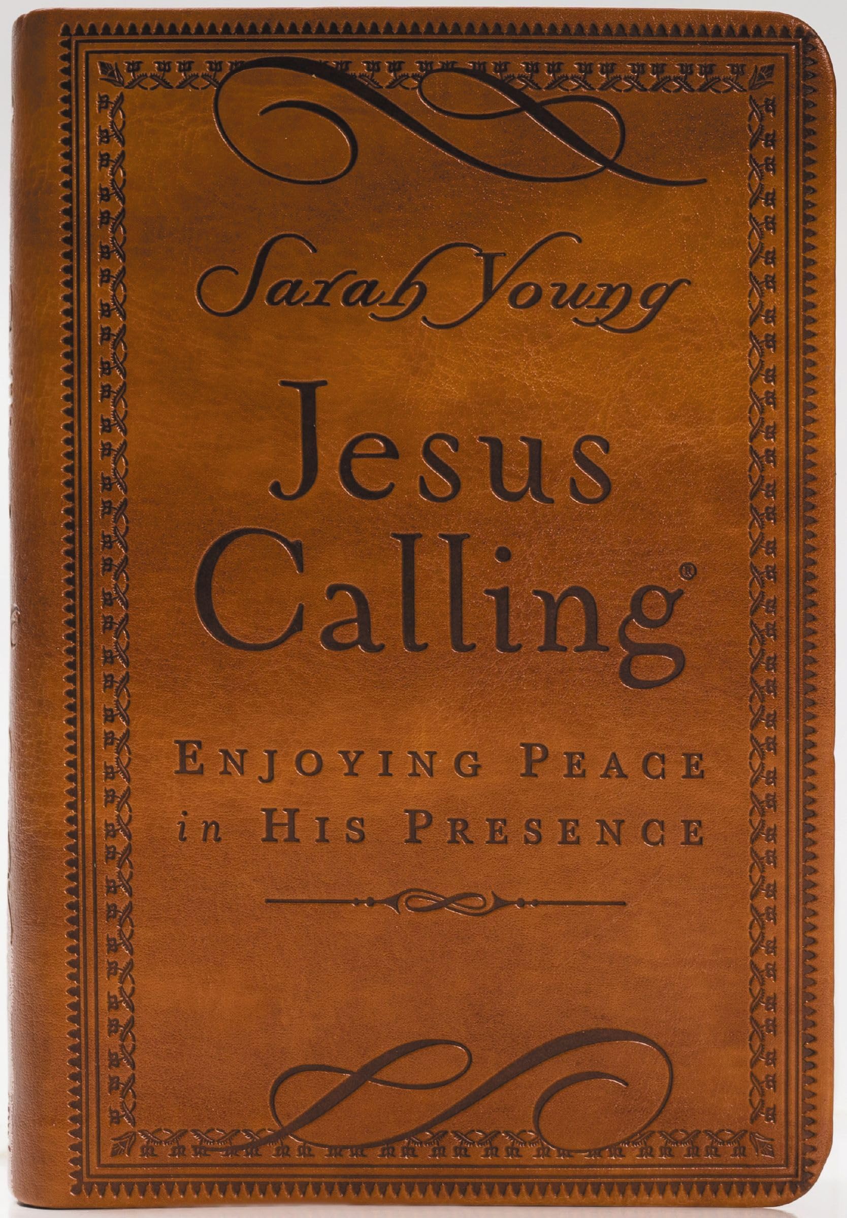 Jesus Calling, Small Brown Leathersoft, with Scripture References: Enjoying Peace in His Presence (A 365-Day Devotional)