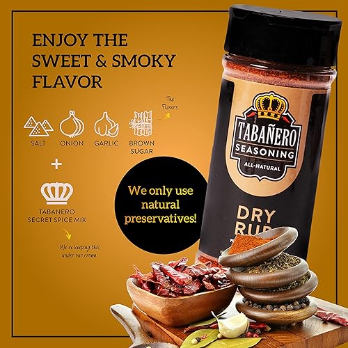 Miniatura 5 de Tabañero Dry Rub "Me Tasty" condimento para pollo, cerdo, carne de res y verduras  Totalmente natural, sin OMG, sin gluten, condimento Keto  6.6 oz