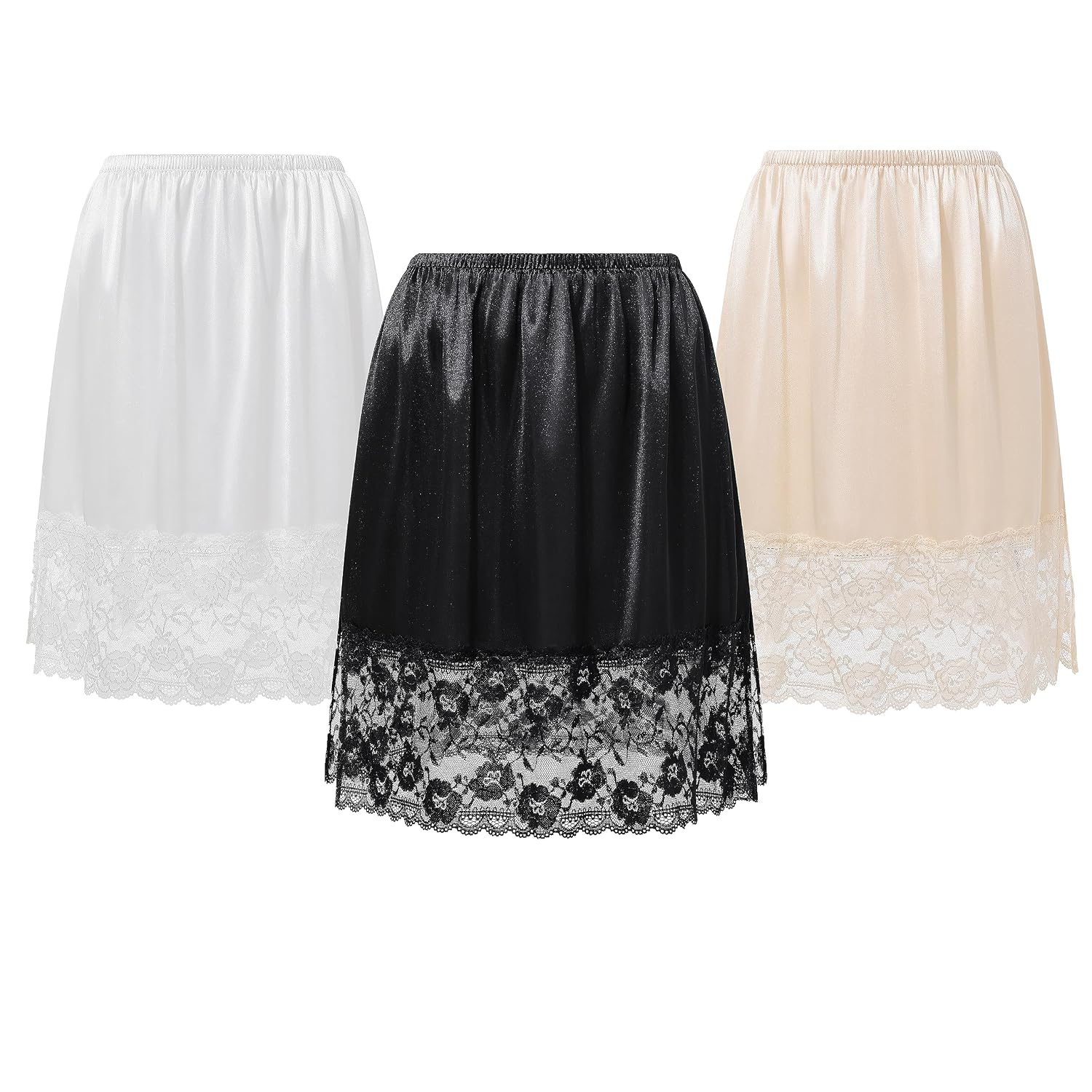 Coucoland Half Slips for Under Dresses - 20" Black White Womens Underskirt Half Slip Women Under Dress Shirt Skirt Extender - Review, Price and Buying Guide