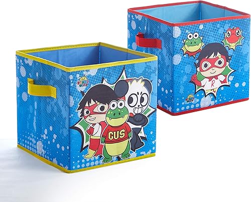 Miniatura 108 de Idea Nuova Disney Minnie Mouse - Juego de dos espaciosos cubos de almacenamiento plegables, 10 x 10 pulgadas, Minnie Mouse / rosa Tiburón bebé,Baby