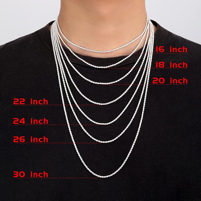 925 Sterling Silver Clasp 3mm Rope 