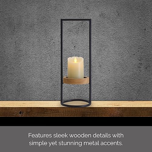 Miniatura 4 de Elements Portavelas de metal y madera