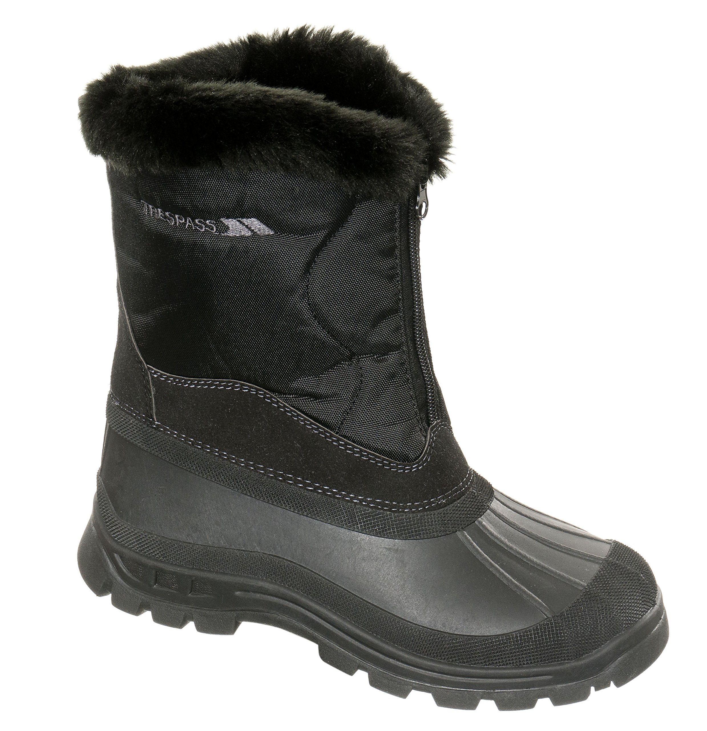 Trespass Womens Ladies Zelda Zesty Winter Snow Ski Waterproof Boot Black, 4,5,6,7,8 Manmade