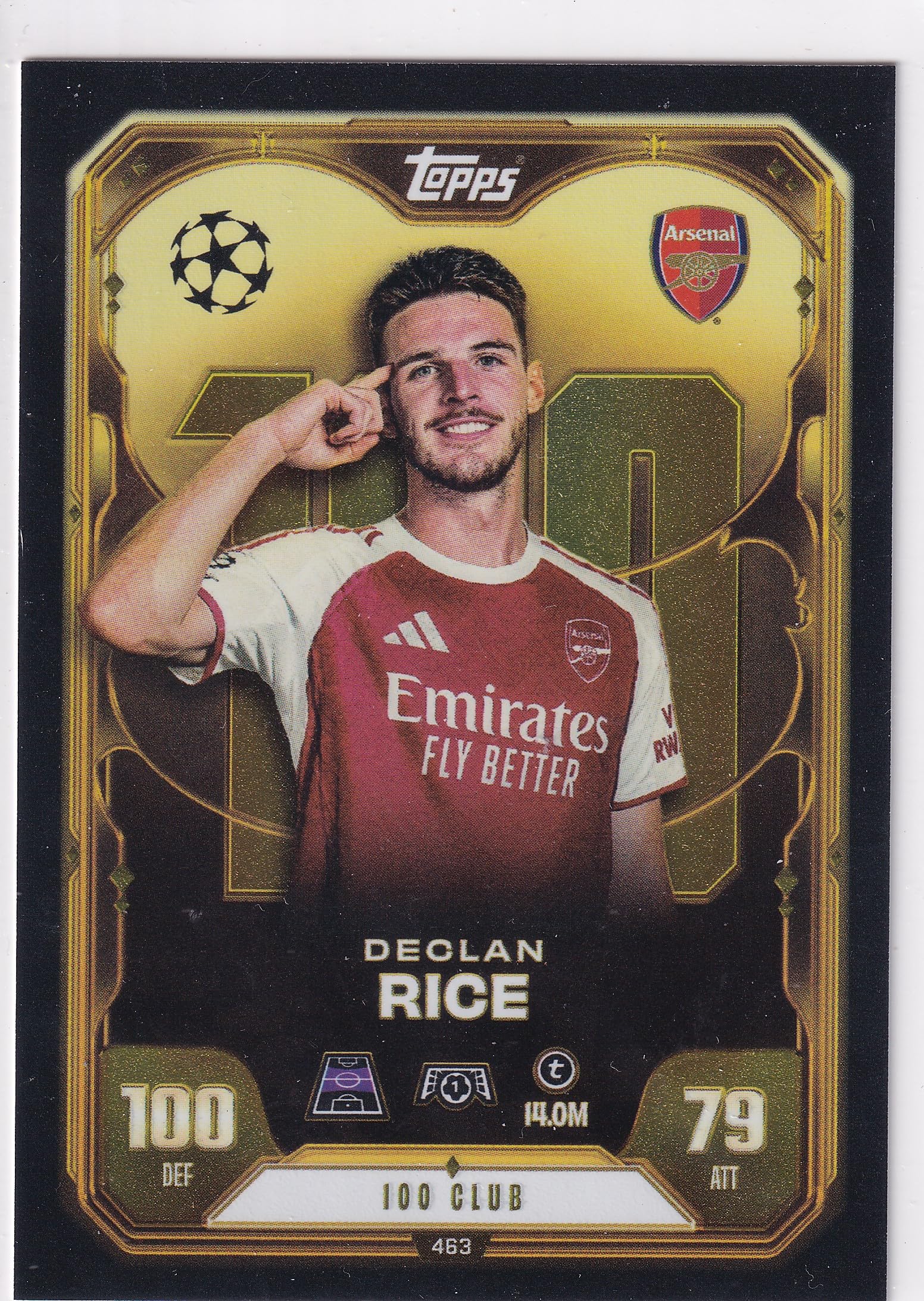 Match Attax 2025 2026 100 Club Trading Card(s) You Select (Declan Rice 463)