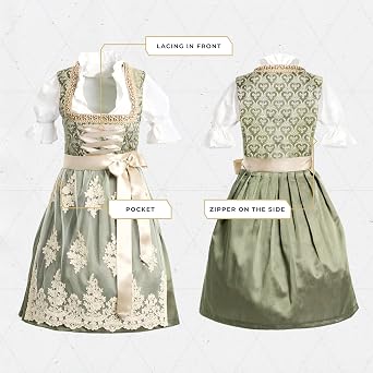 BAVARIA TRACHTEN Dirndl Dresses Women Traditional German Oktoberfest Costumes Women - Authentic Dirndl