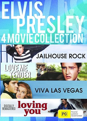 4 Movies - Elvis Presley Collection - Jailhouse Rock Love Me Tender Viva Las Vegas Loving You - DVD Set