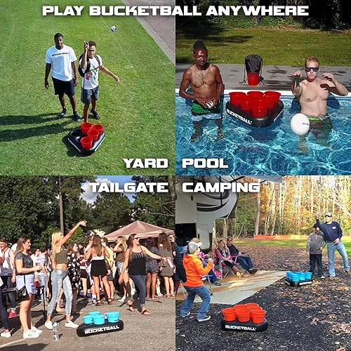 Miniatura 2 de BucketBall - Edición arcoíris - Paquete de fiesta - Playa, piscina, patio, campamento, puerta trasera, barbacoa, césped, boda, eventos, agua,