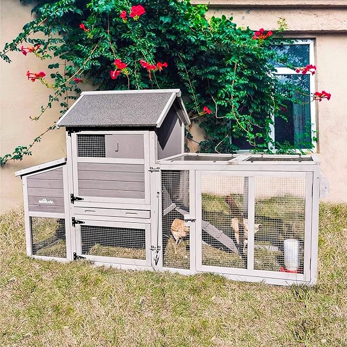 Aivituvin Chicken Coop Outdoor Hen House Wooden Poultry