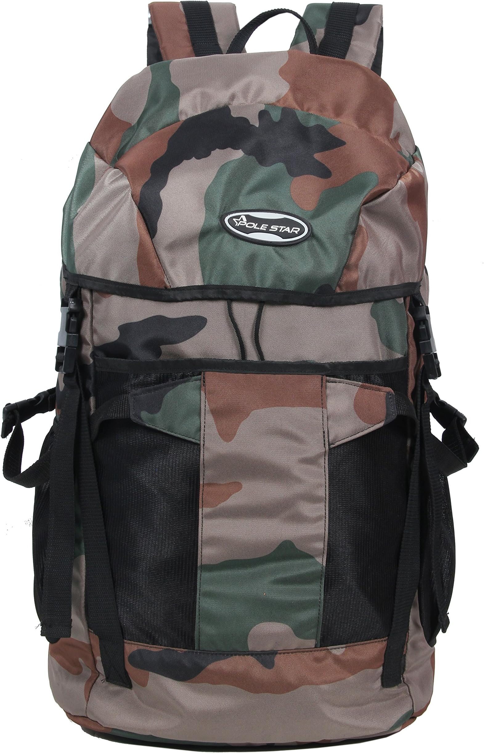 POLE STAR Trek 44 L Hiking/Trekking/Camping/Travelling Rucksack Backpack, with multiple compartments, water resistant, made with polyester, 1 year warranty