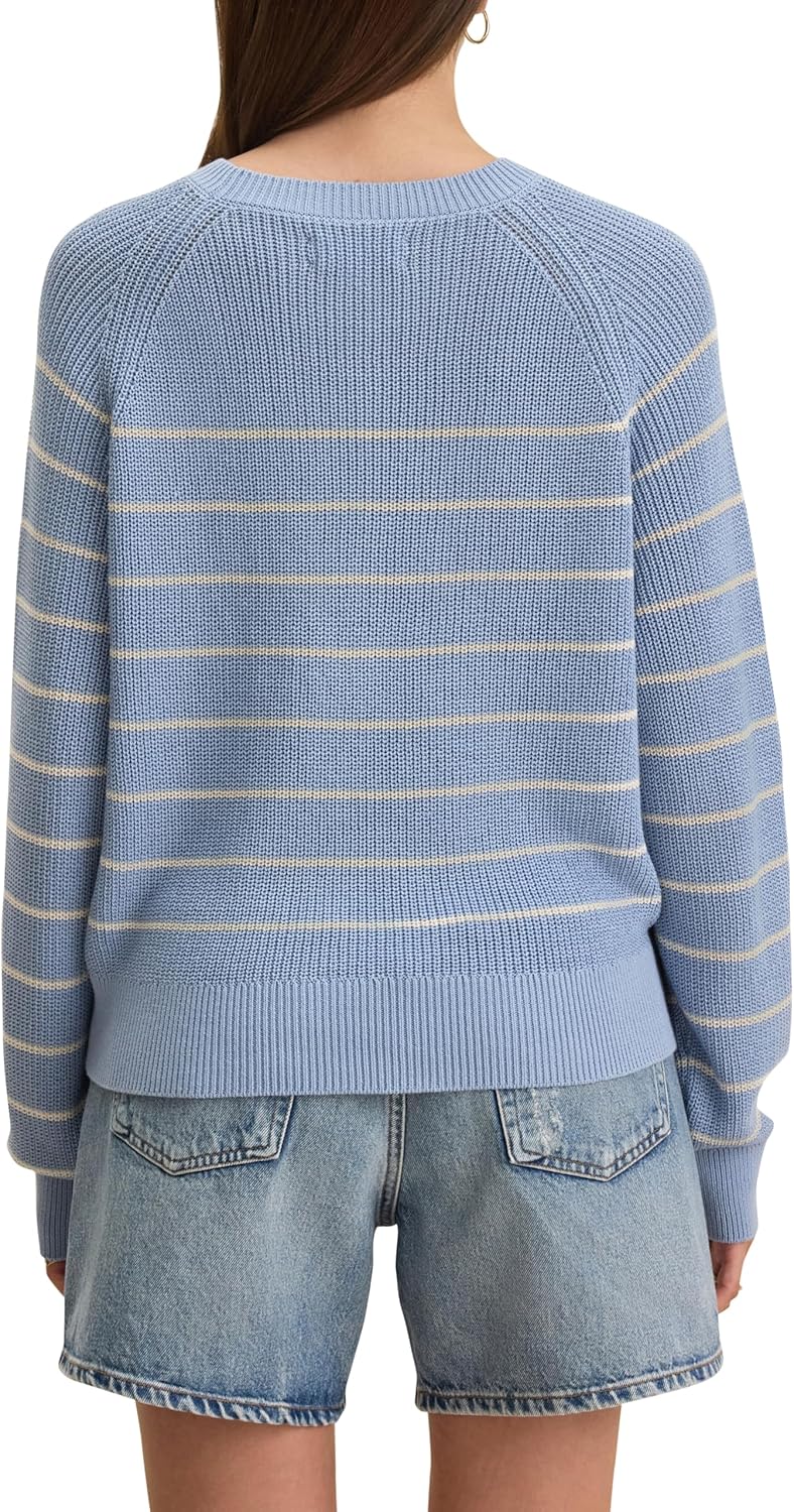 Velvet by Graham & Spencer Womens Chayse Textured Cotton Sweater - Image 2