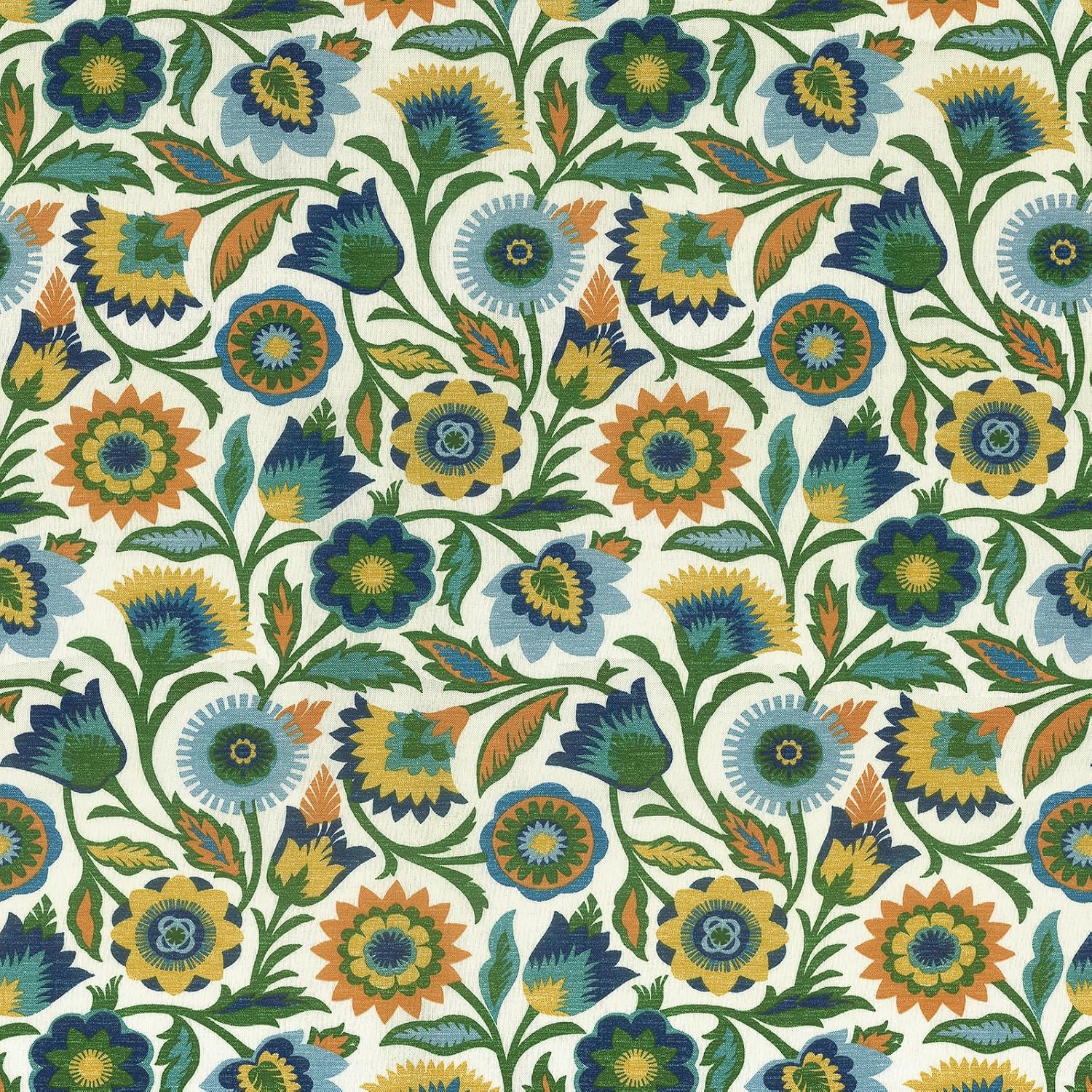 LVTXIII 15x15x4 inch Outdoor All Weather Bistro Seat Cushions, Round Fluffy Tufted Patio Chair Cushions Set of 2 for Home Garden Furniture,Fiesta Floral