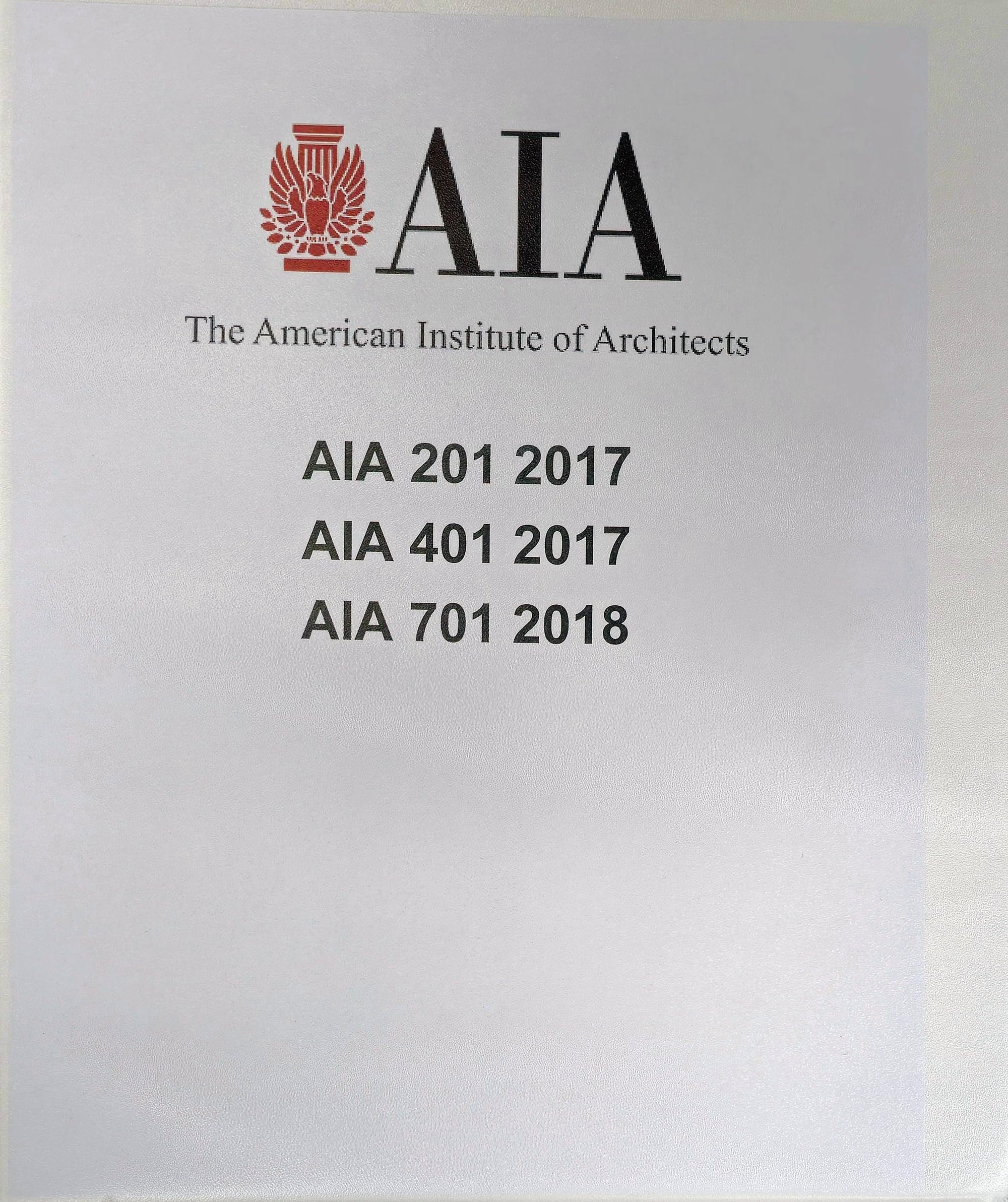 - AIA Documents A201 A401 A701 - 2017/18 General Conditions