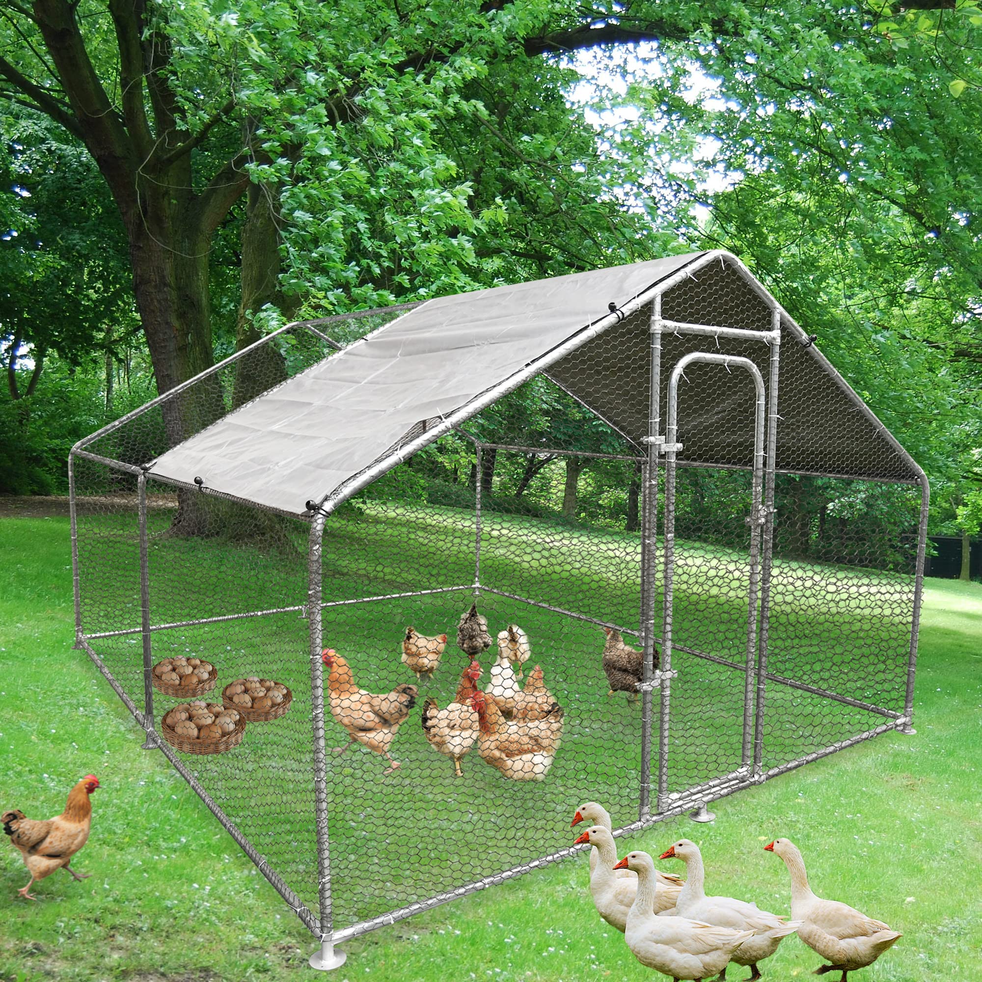 Buy HITTITE Large Outdoor Dog Kennel, Heavy Duty Outdoor Fence Dog Cage