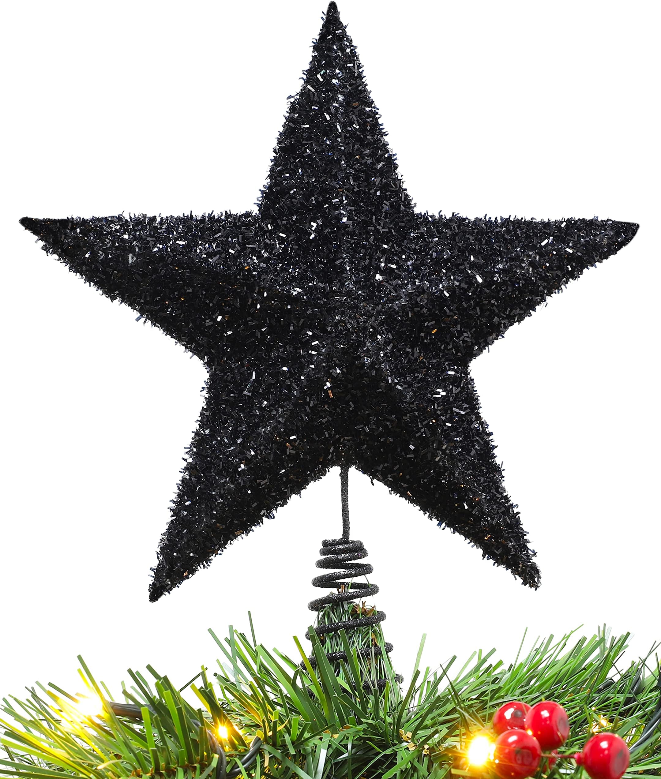 11 '' Sparkling Tree Top Star - Luxurious Christmas Decorations (Black)