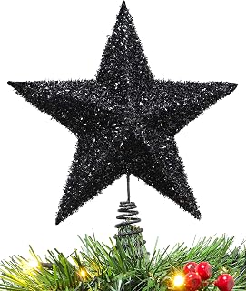 Christmas Concepts® 28cm Funkelnd Baumkronen-Stern - Luxuriöse Weihnachtsdekoration (Black)