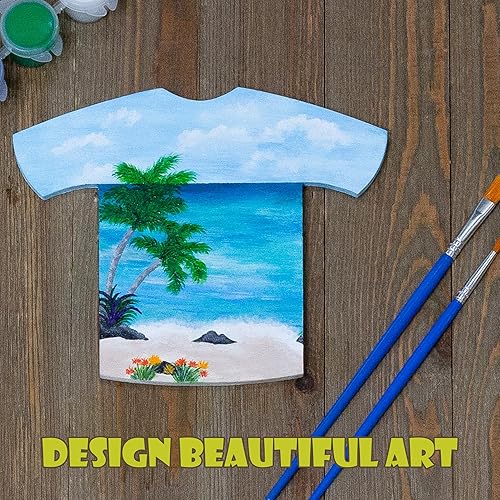 Miniatura 9 de Attatoy Sports - Kit de manualidades de madera para niños (paquete de fiesta) juego de pintura artística para decoración de camiseta deportiva con