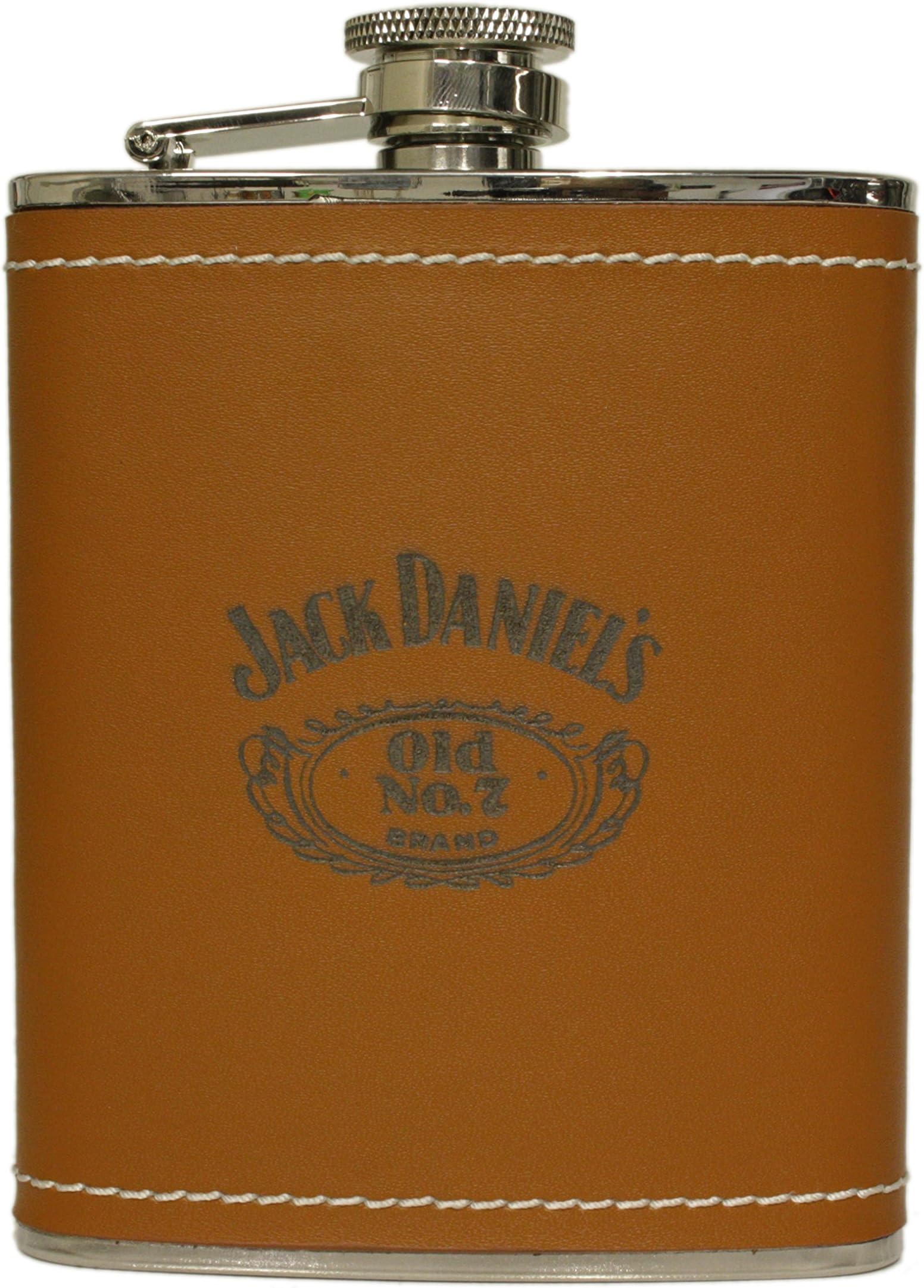 Jack Daniel's tan Leather Hip Flask 6oz