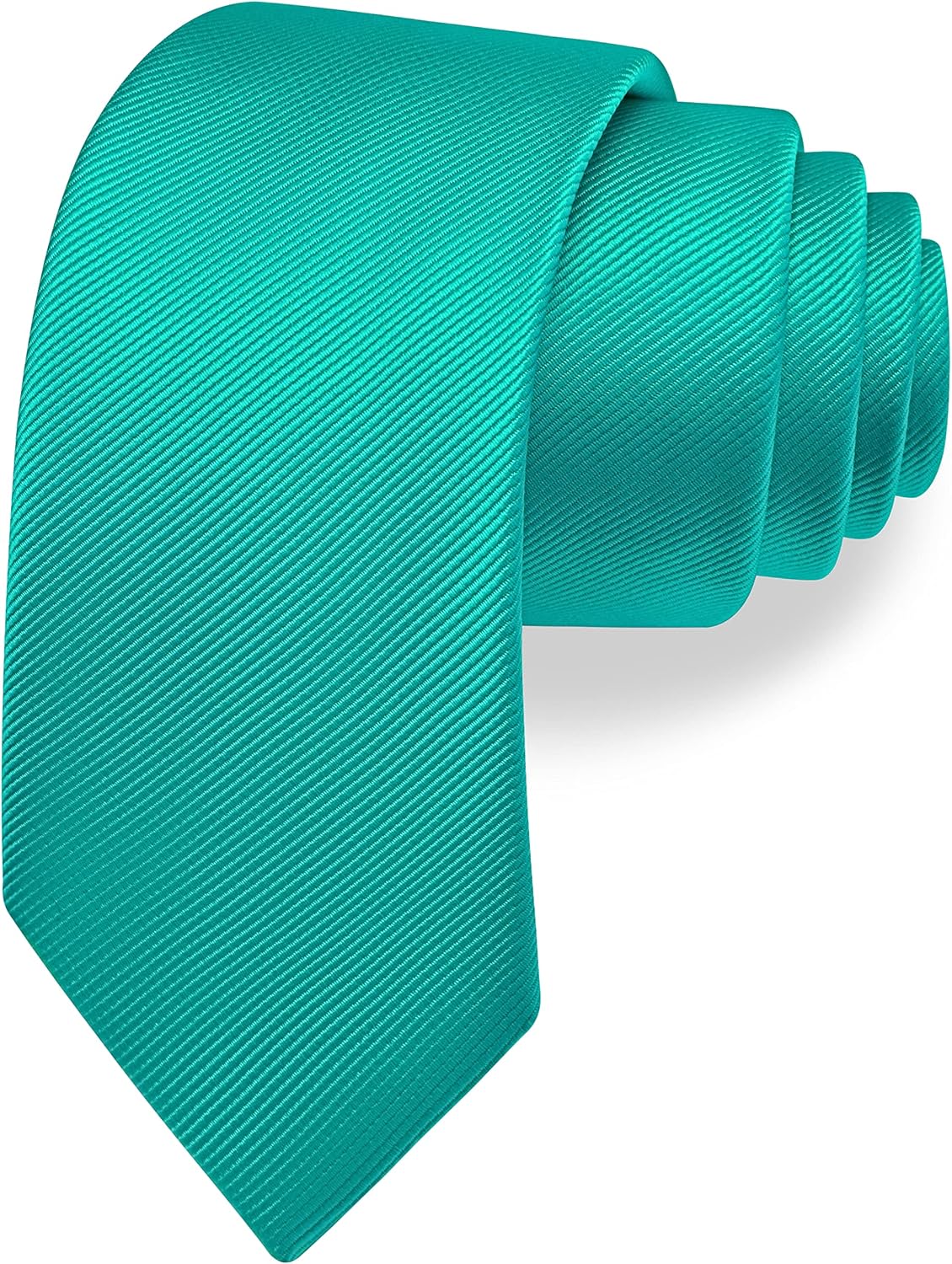 Branduce 2.4"(6cm) Solid Pure Color Skinny Tie Plain Slim Necktie for Men