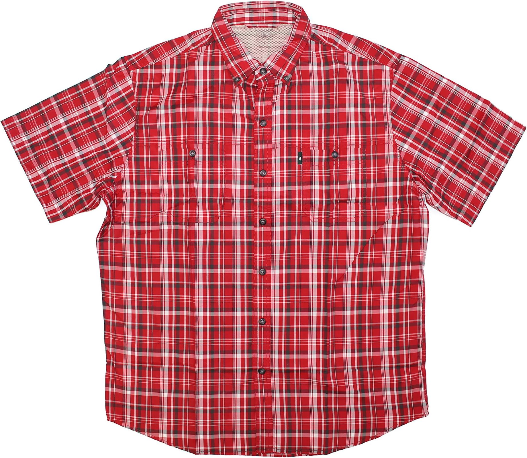 G.H. Bass Men's Sportsman Wicking Sun-Blocker UPF 40 Short Sleeve Button Down Shirt
