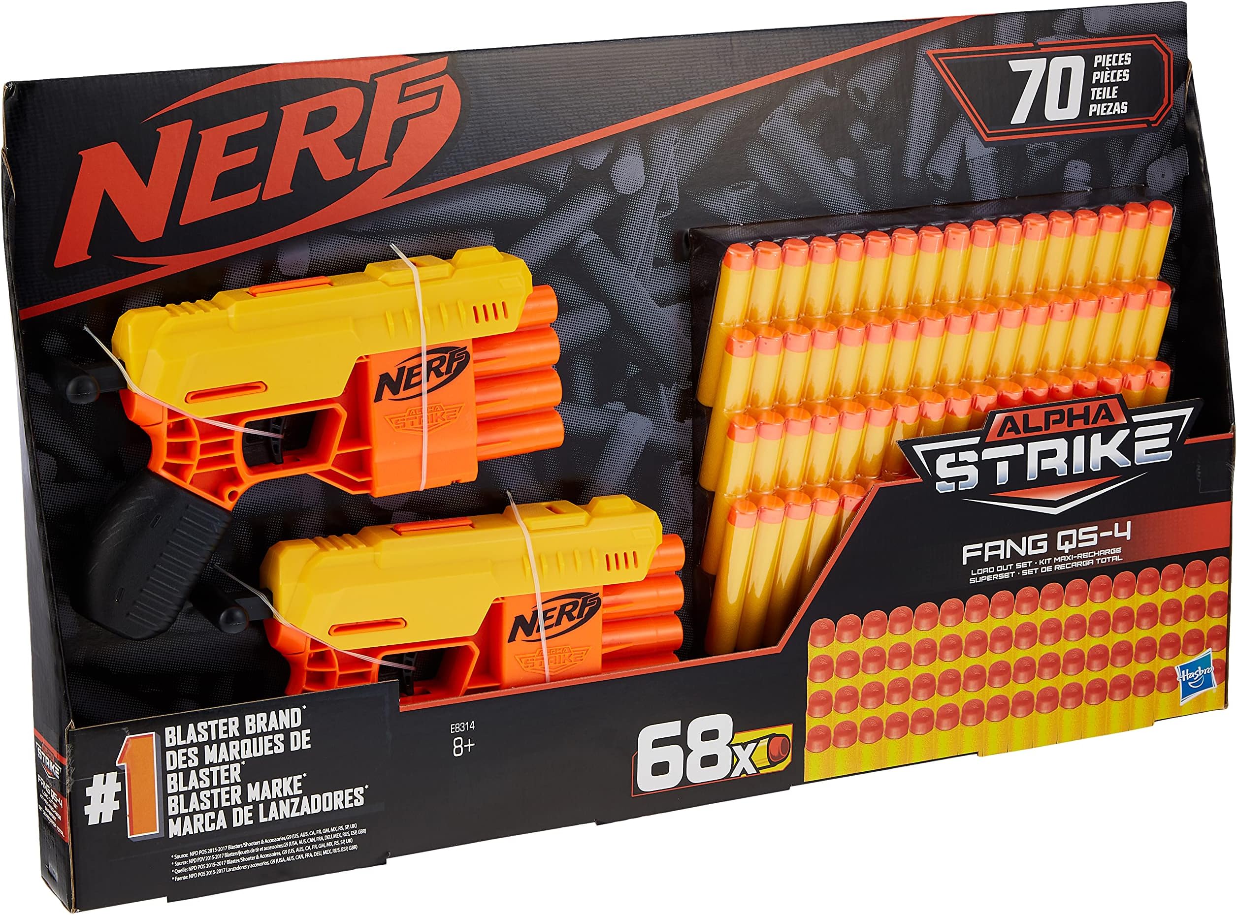 Hasbro HASE8314-Nerf Alpha Strike with 48 Refills - Scale: