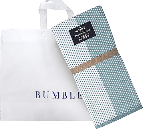 Miniatura 11 de Trapos o paños de cocina grandes prémium, de mano, tela de toalla y plana de algodón, juego altamente absorbente, con lazo para colgar, gris