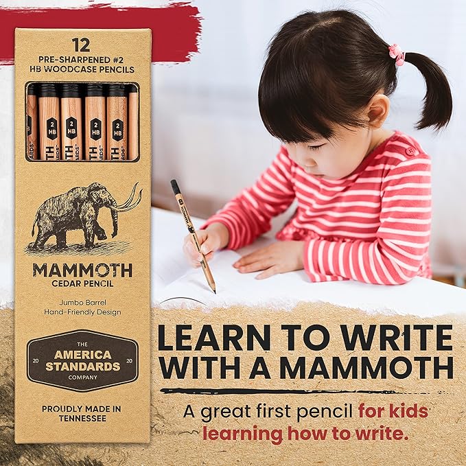 Mammoth Jumbo Lápices - 12 Pack, Cedro Americano para Niños y Adultos miniatura 5