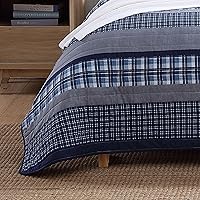 Vista 8 de Nautica - Queen Quilt Set, Soft & Breathable Cotton Bedding with Lightweight Feel, Reversible 3 Piece Bed Set with Matching Pillowcases