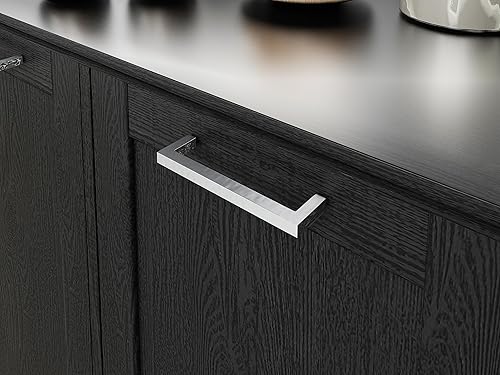 Miniatura 10 de OLD CAPTAIN Inclinación de madera hacia fuera el gabinete de basura, soporte derecho libre del cubo de basura de la cocina de madera, acabado marrón