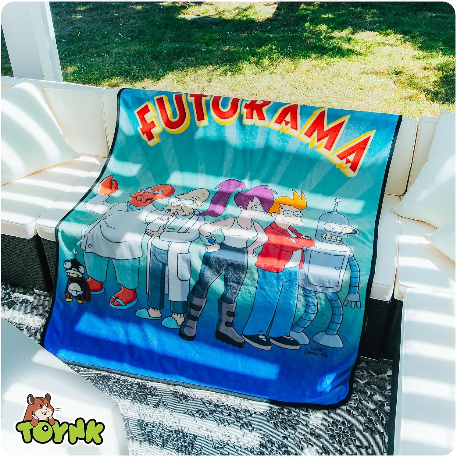 Futurama Hypnotoad Fleece Throw Blanket | Soft Polyester Cover for Sofa, Bed | 45 x 60 Inches