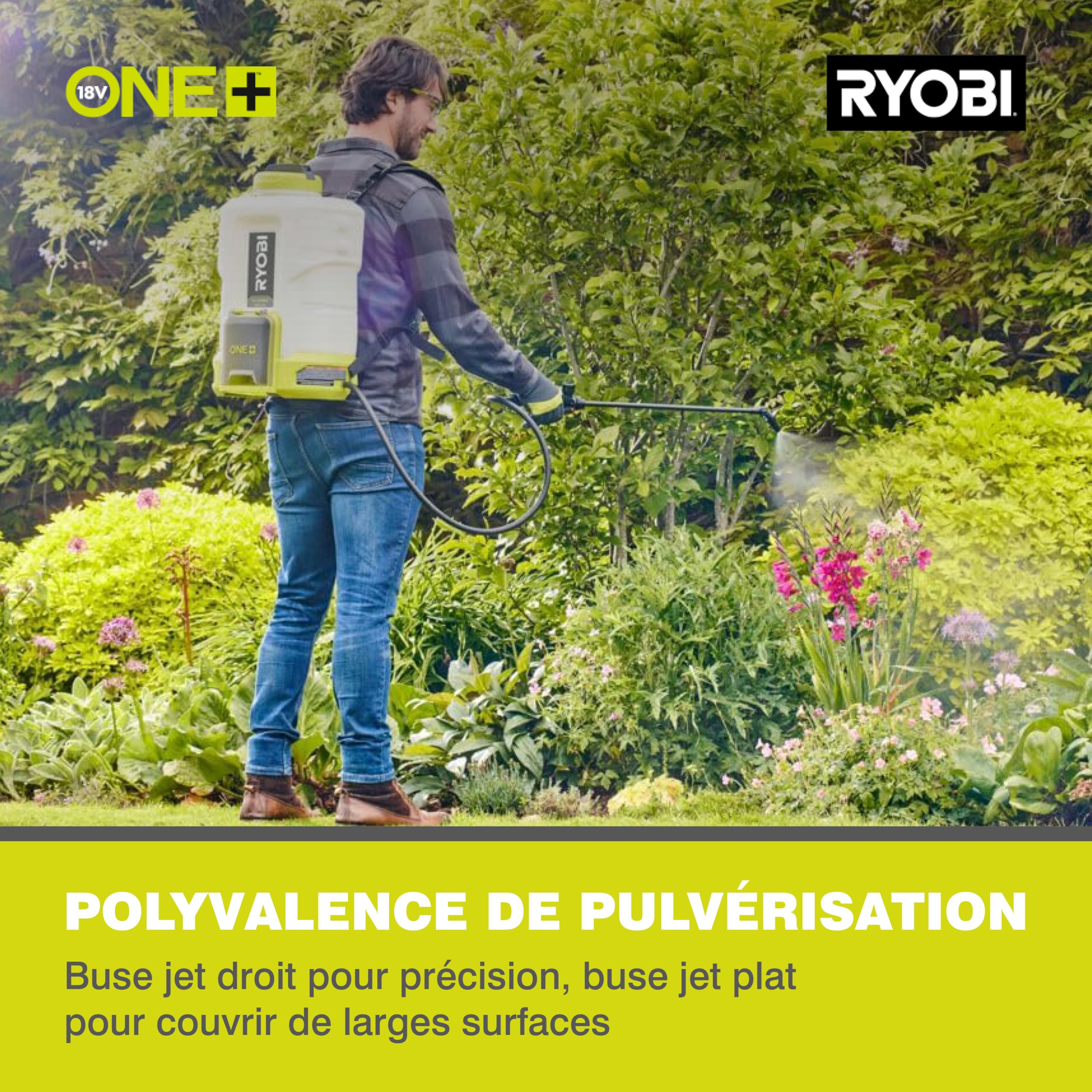 Pulvérisateur à dos 18V 6,2 bars 15 L sans batterie ni chargeur