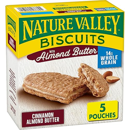 Vista 40 de Nature Valley Sándwiches de galletas, mantequilla de almendras y canela, 10 unidades, 13.5 onzas (paquete de 6)