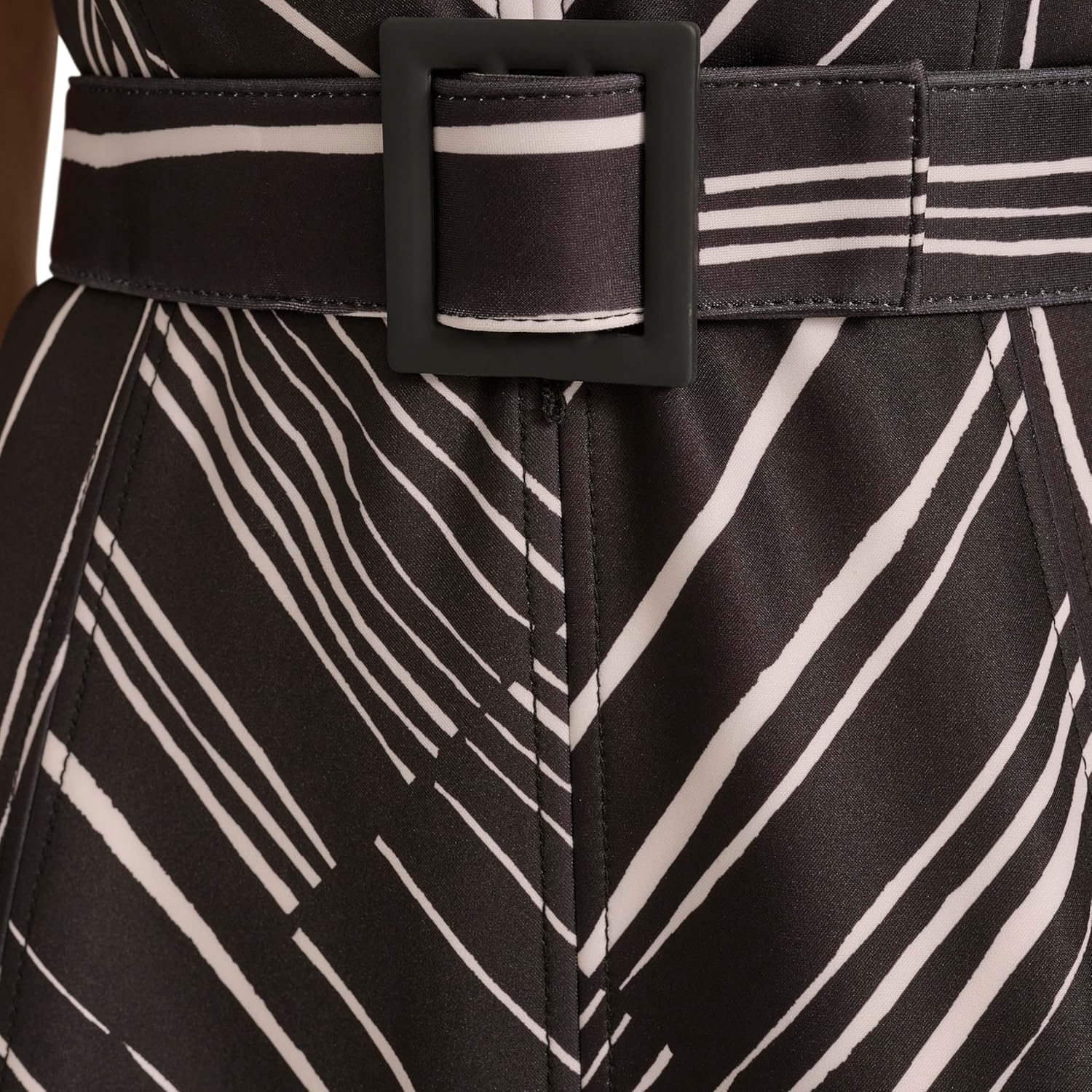 Calvin Klein Women's Sleeveless V-Neck Belted A-Line Midi Dress - Image 6