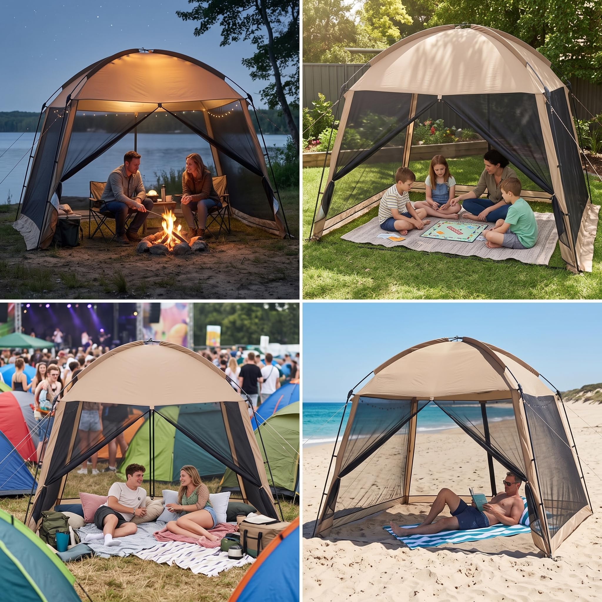 Campeggio Versatile per Tutte le Stagioni, Riparo Outdoor Impermeabile per Campeggiatori, Style 2