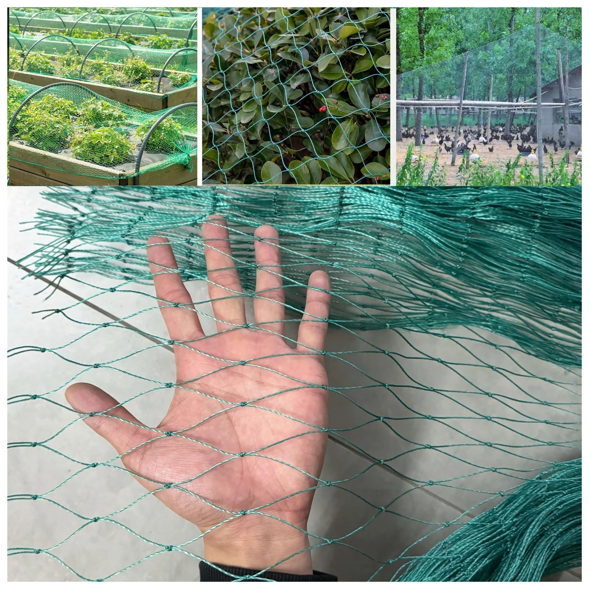 Red de nailon rojo para pájaros, para jardín, aves de corral, árboles frutales, estanques de peces, invernaderos, protección duradera de 4 x 10 m, protección antipájaros para gallineros y plantas