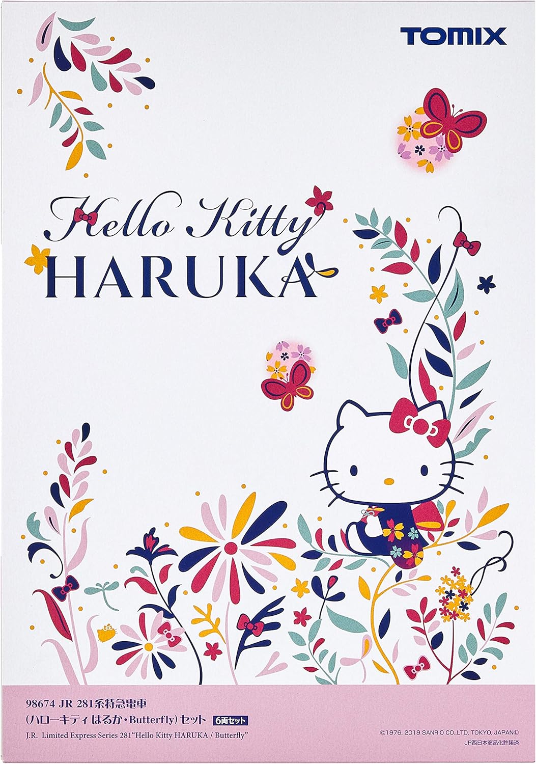 TOMIX 98674 N Gauge 281 Series Hello Kitty Haruka Butterfly Set 6 Cars Railway Model Train