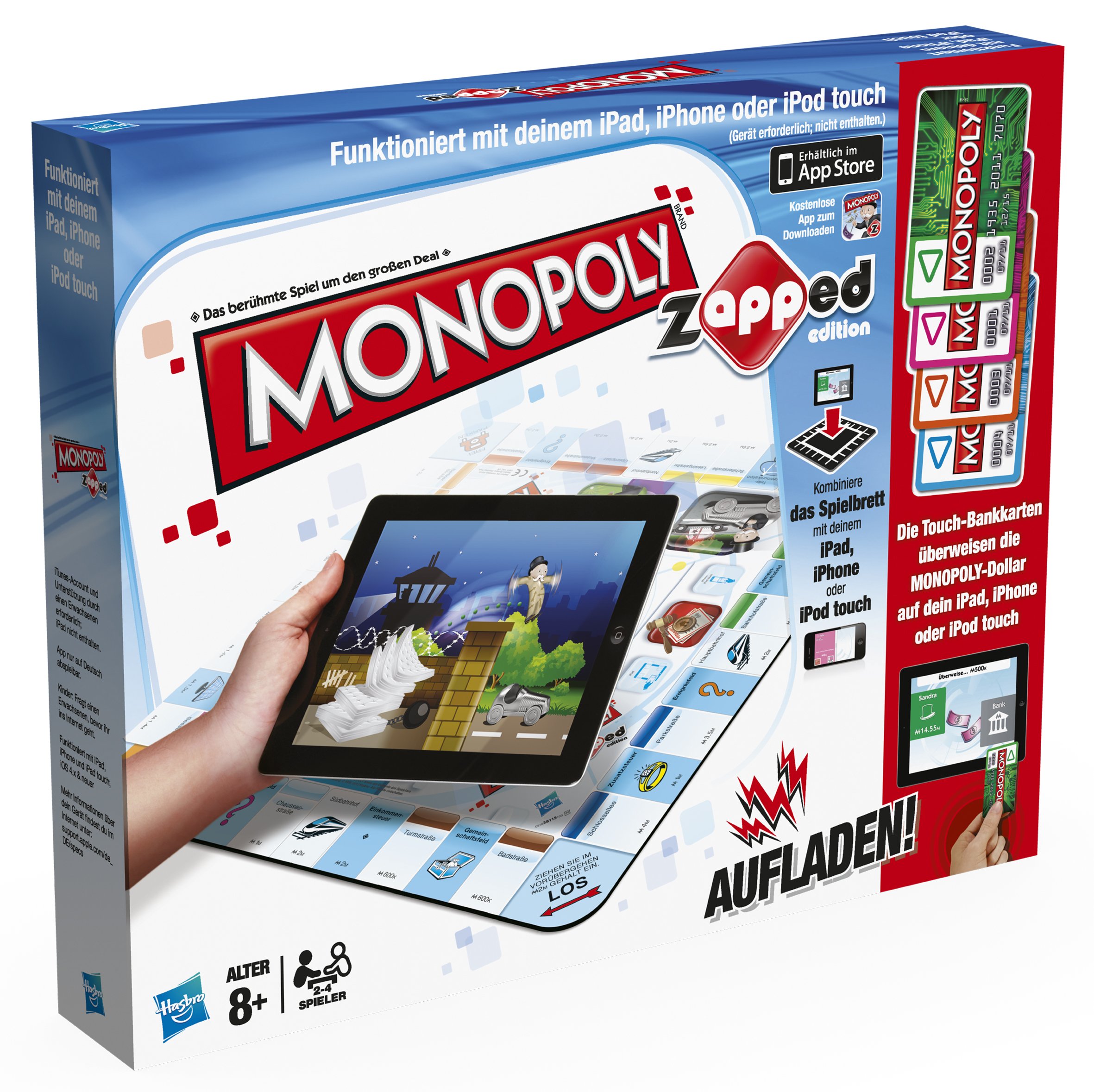 Hasbro 38115100 - Monopoly Zapped - spielbar mit iPad, iPhone und