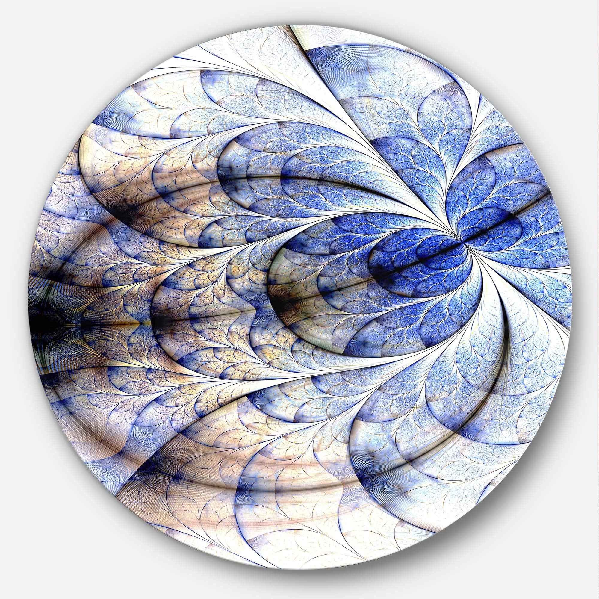 Amazon.com: Designart Symmetrical Gold Blue Fractal Flower-Floral