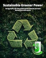 Vista 11 de EBL Baterías recargables C (paquete de 4) y cargador de batería inteligente LCD para baterías recargables Ni-MH AA AAA C D