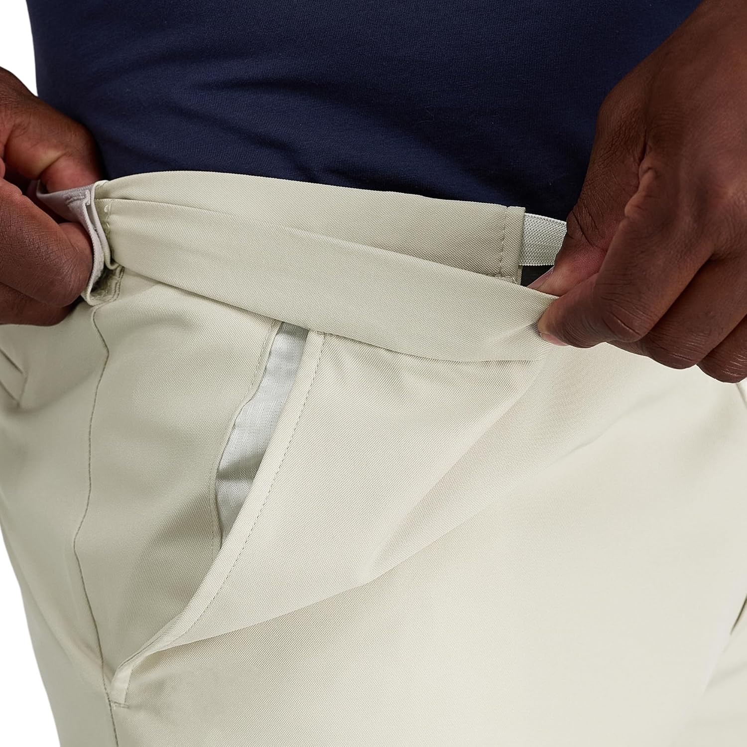 Haggar Mens Cool 18 Pro Straight Fit Flat Front 4-Way Stretch Expandable Waist Short - Big & Tall Sizes - Image 4