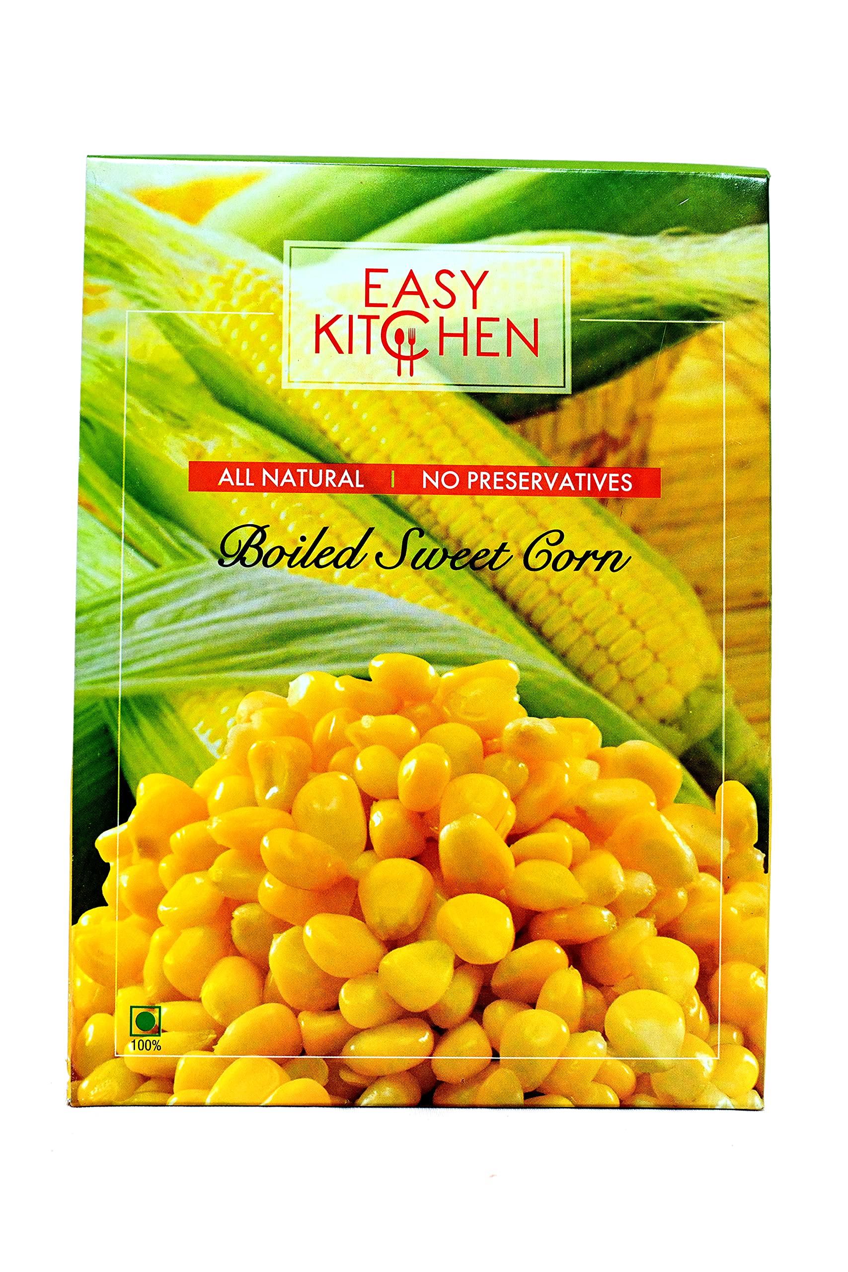 Easy Kitchen Ready To Eat/Ready To Cook Boiled American Sweet Corn With No Preservatives & No Gluten I All Natural I No Artificial Colors Or Flavouring (Pack Of 4 X 225 Gm)