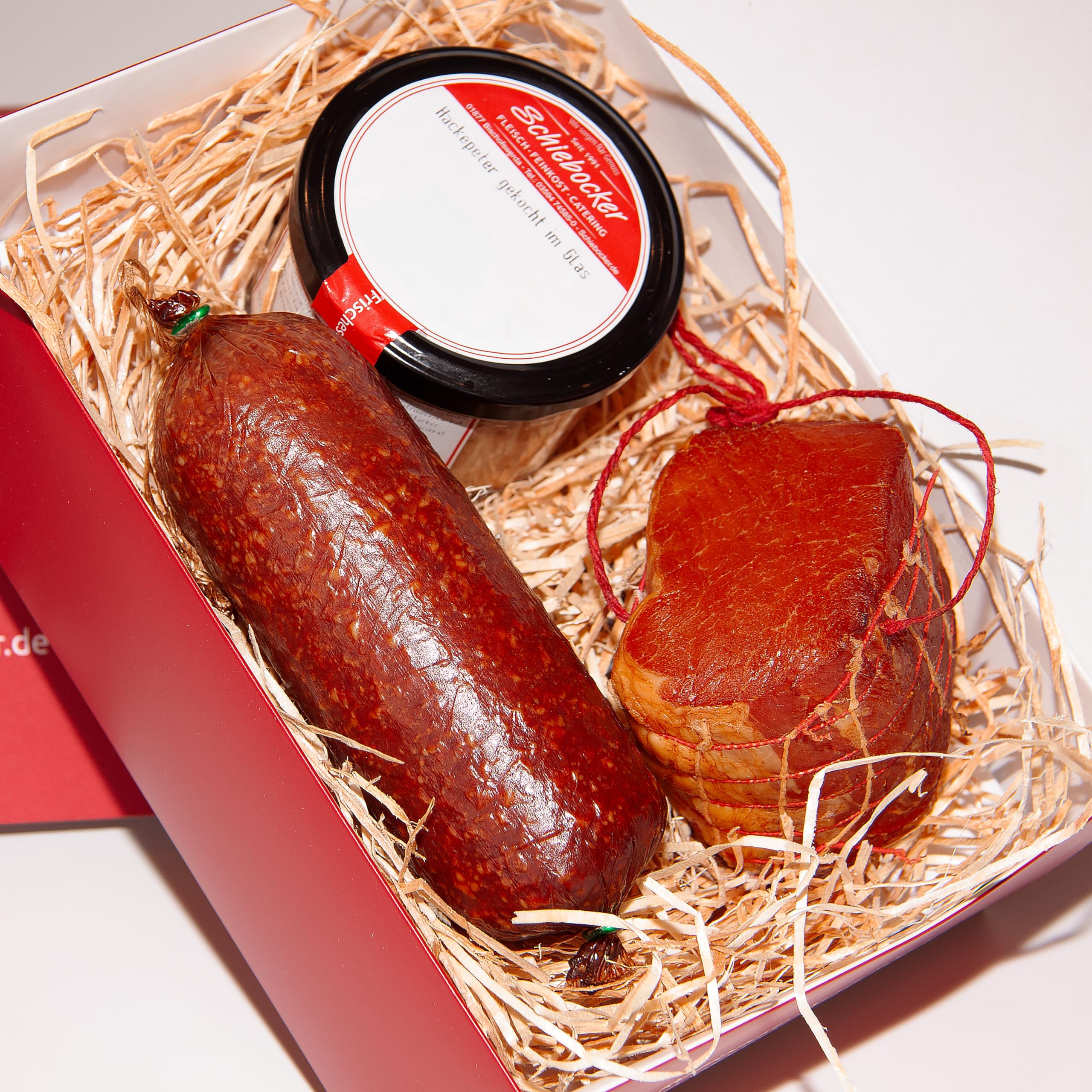 Wurstpaket Oberlausitz Präsentkorb Edel Salami geräucherter Schinken Leberwurst Geschenkkorb