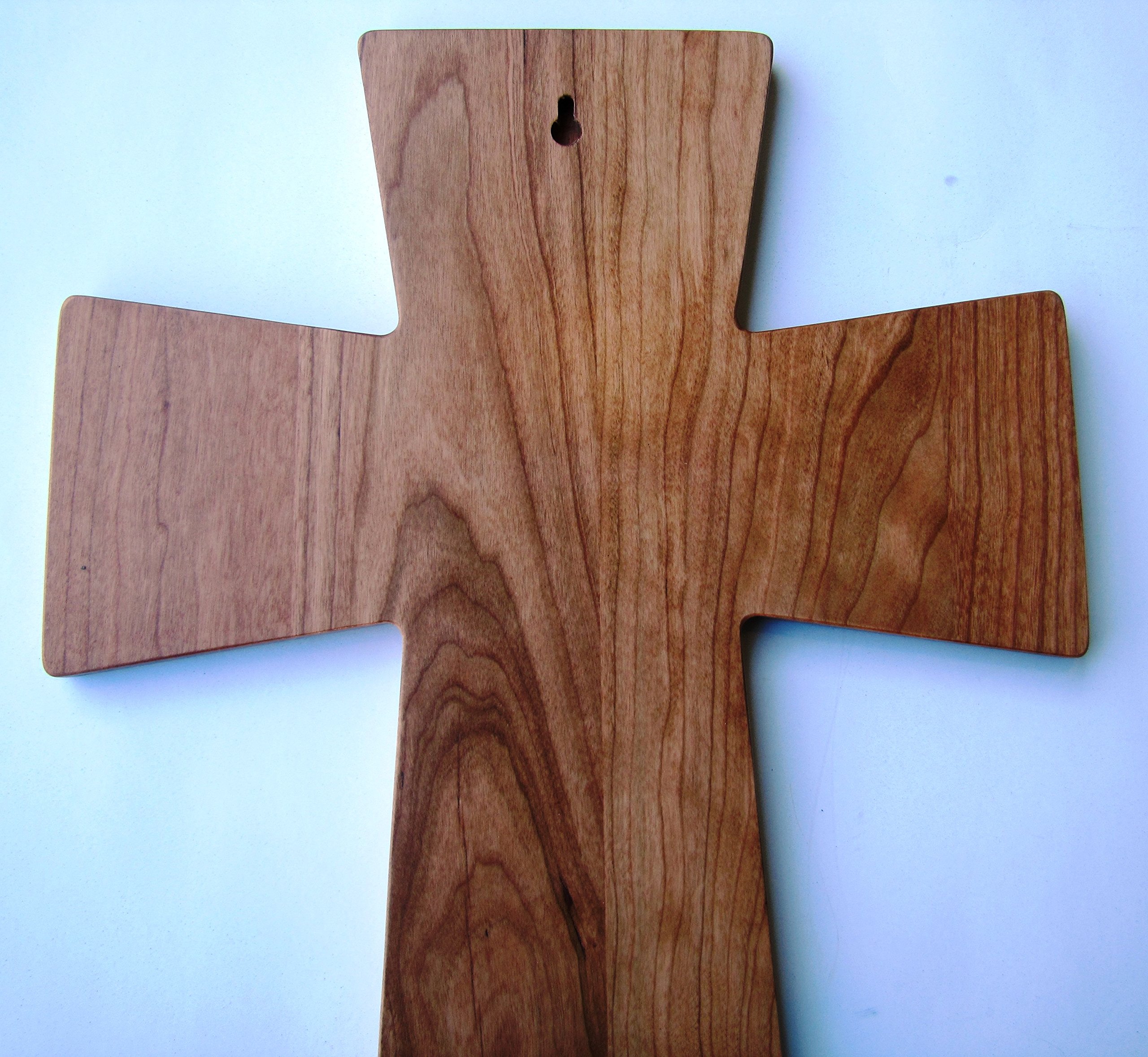 LifeSong Milestones As for Me and My House Cherry Wood Wall Cross Housewarming Gift (12x17)