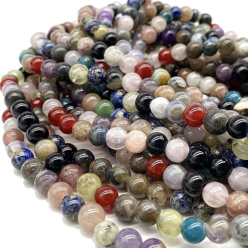 Miniatura 82 de ABCGEMS - Cuentas de morganita africana (agujero grande de 0.079 in)